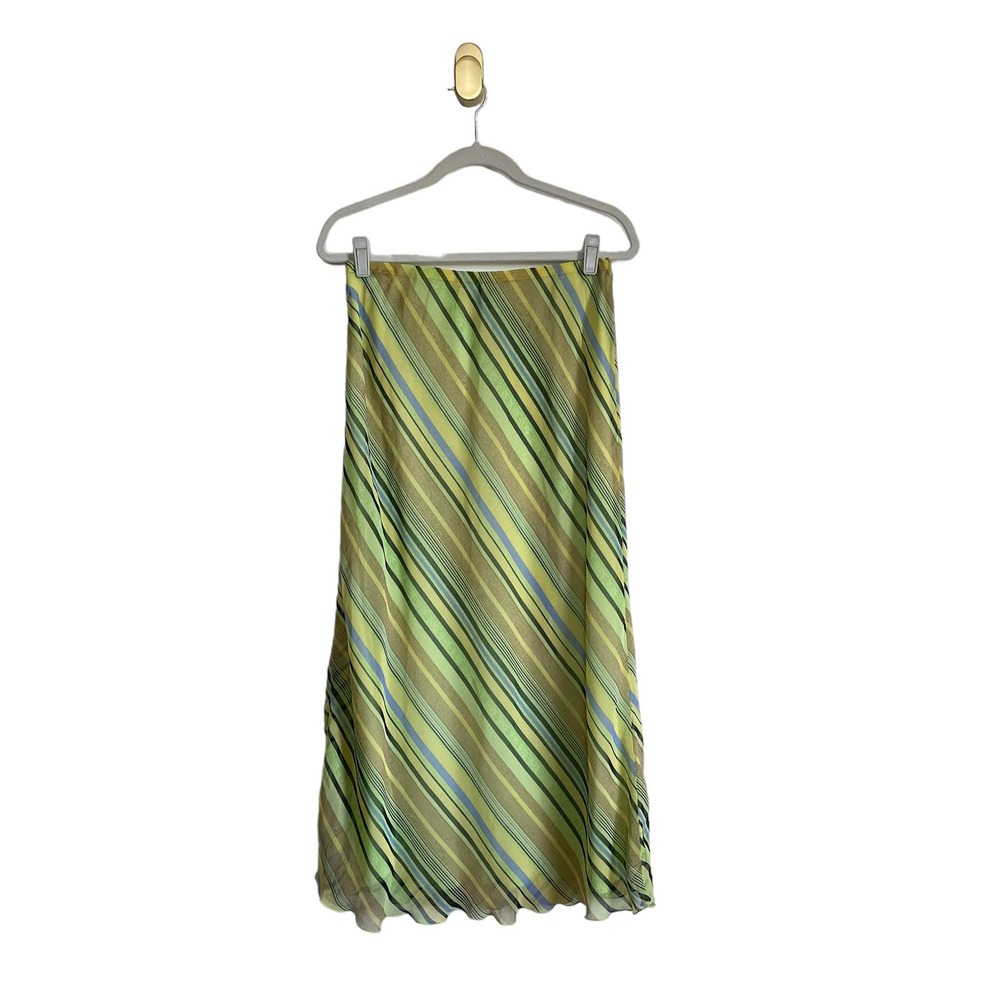 Y2K Striped Low Waisted Maxi Skirt, medium